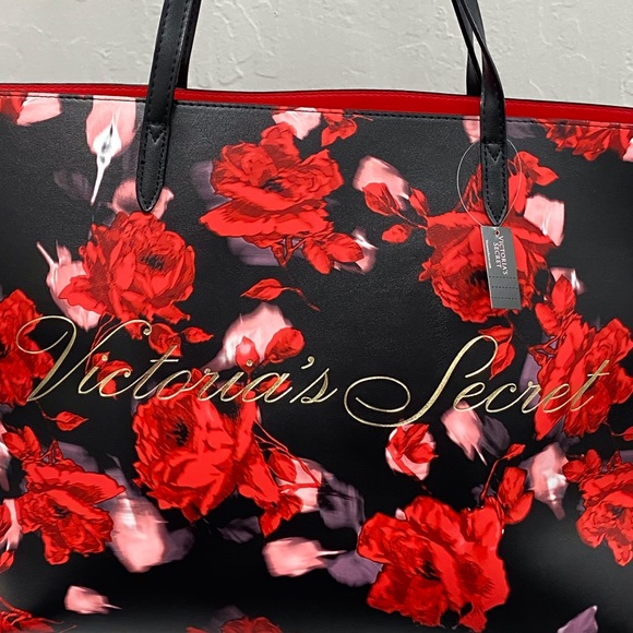 🌹 VICTORIA RED ROSE TOTE BAG - Picture 3 of 6
